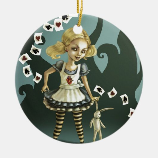 Alice in Wonderland Keramisch Ornament (Voorkant)