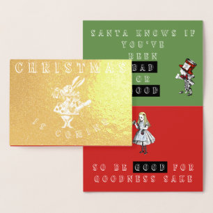  Alice in Wonderland Kerst Kaart