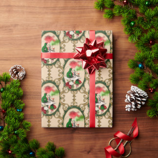 Alice in Wonderland - kerstpapier Cadeaupapier