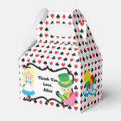 Alice in Wonderland Kinderen van Birthday Party Bedankdoosjes (Voorkant Zijde)