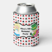Alice in Wonderland Kinderen van Birthday Tea Part Blikjeskoeler (Blikje Achterkant)