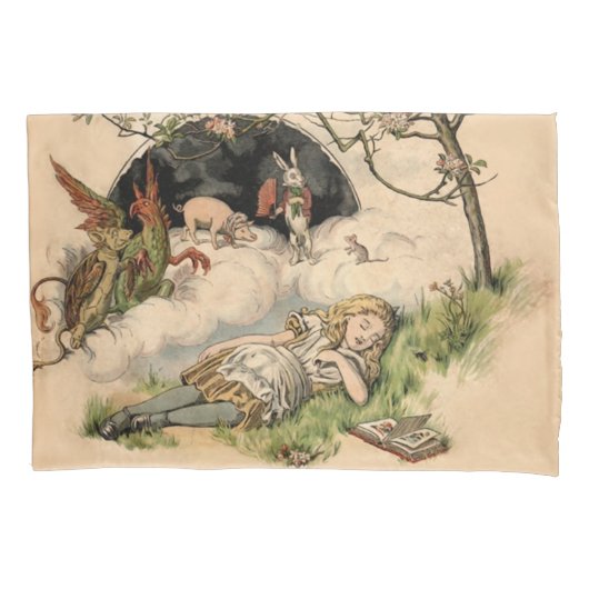 Alice in Wonderland - Klassieke illustraties Kussensloop (Voorkant)
