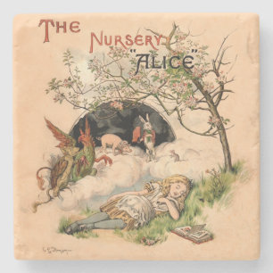Alice in Wonderland - Klassieke illustraties Stenen Onderzetter