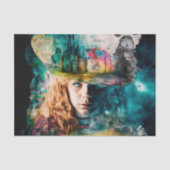 Alice in Wonderland | Klok en City Skyline Tissuepapier (Voorkant)