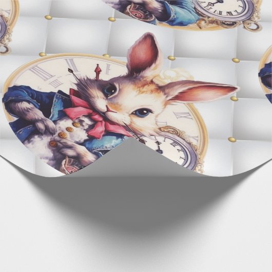 Alice in Wonderland konijn bruiloft thema Cadeaupapier (Hoek)