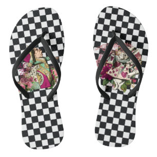 Alice in Wonderland Koningin en Konijn Teenslippers
