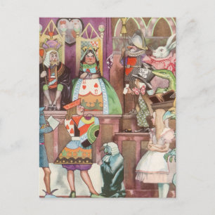 Alice in Wonderland, koningin van harten Briefkaart
