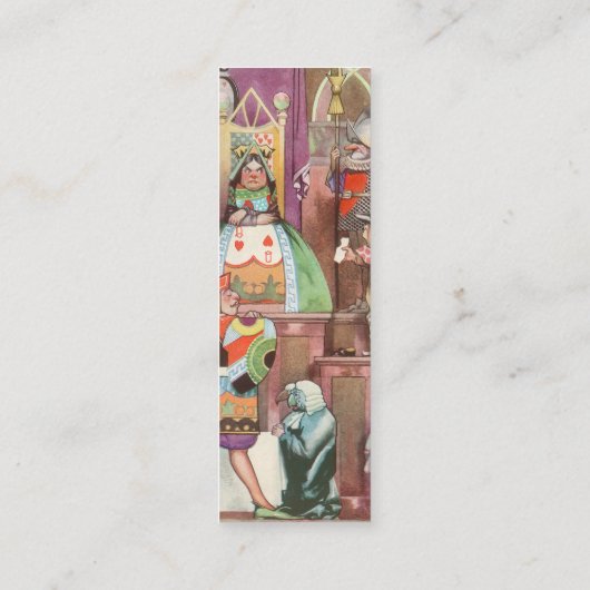  Alice in Wonderland, koningin van harten Contactkaartje (Achterkant)