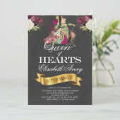 Alice in Wonderland Krijtbord Koningin Kaart (Staand voorkant)