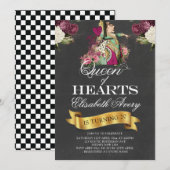 Alice in Wonderland Krijtbord Koningin Kaart (Voorkant / Achterkant)