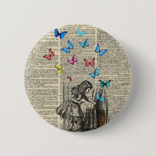 Alice in Wonderland - laat het avontuur beginnen Ronde Button 5,7 Cm