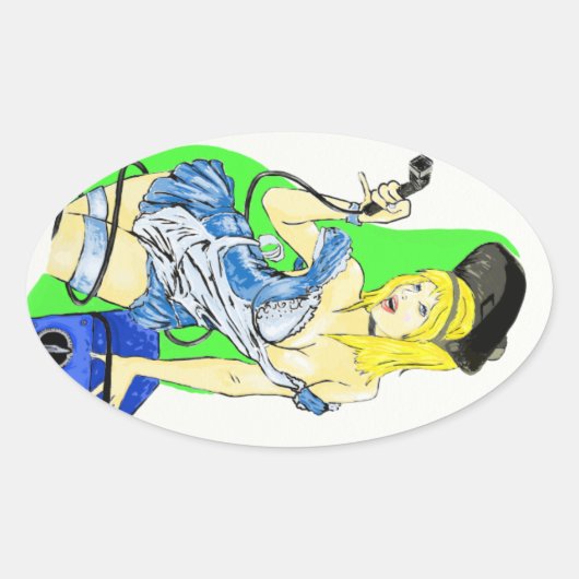 Alice in wonderland lassen sticker (Voorkant)