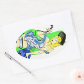 Alice in wonderland lassen sticker (Envelop)