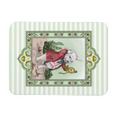 Alice in Wonderland Late White Rabbit Art Magneet (Horizontaal)