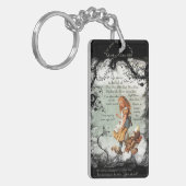 Alice in Wonderland Leeftijd Theeën Groen Zwart Sleutelhanger (Voorkant Links)