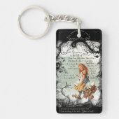 Alice in Wonderland Leeftijd Theeën Groen Zwart Sleutelhanger (Voorkant)
