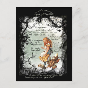 Alice in Wonderland Leeftijd Theeën Walrus Briefkaart