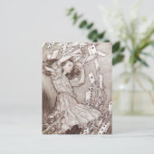 Alice in Wonderland Lewis Carroll Rackham Briefkaart (Staand voorkant)