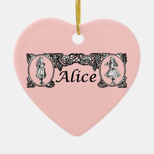 Alice in Wonderland  Lijst Keramisch Ornament (Voorkant)