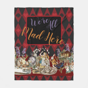Alice in Wonderland Mad Cheshire Cat Fleece Deken