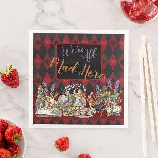 Alice in Wonderland Mad Cheshire Cat Servet (Insitu)