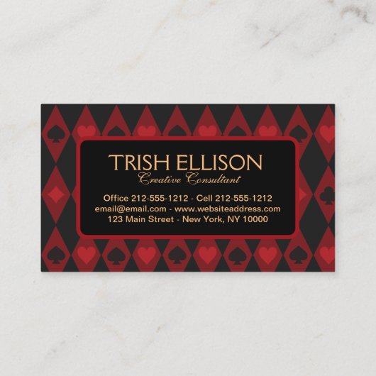 Alice in Wonderland Mad Cheshire Cat Visitekaartje (Achterkant)