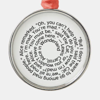 Alice in Wonderland Mad citeert versiering Metalen Ornament