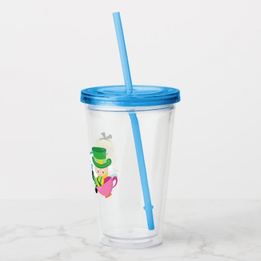 Alice in Wonderland Mad Hatter Acryl Drinkbeker (Links)