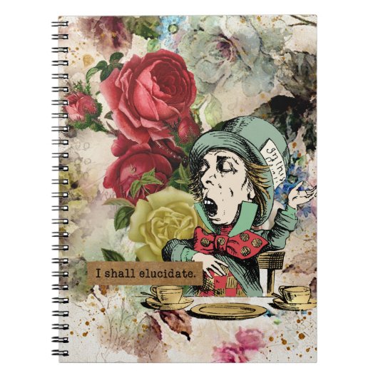 Alice in Wonderland Mad Hatter Notitieboek (Voorkant)