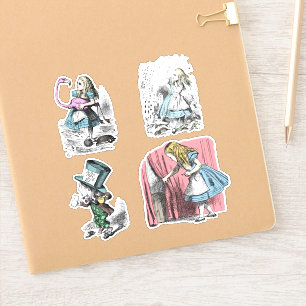Alice in Wonderland Mad Hatter Pink Flamingo Sticker