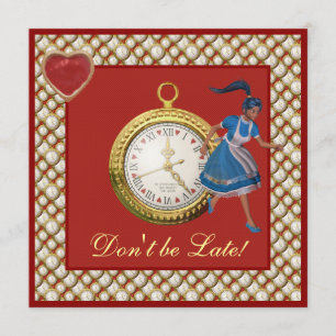 Alice in Wonderland Mad Hatter Tea Party nodigt ui Kaart