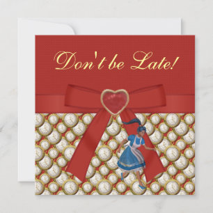 Alice in Wonderland Mad Hatter Tea Party nodigt ui Kaart