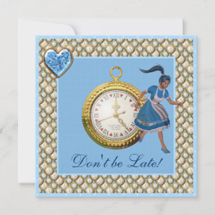 Alice in Wonderland Mad Hatter Tea Party nodigt ui Kaart