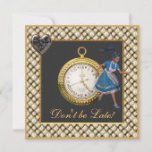 Alice in Wonderland Mad Hatter Tea Party nodigt ui Kaart (Voorkant)