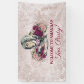 Alice in Wonderland Mad Hatter Tea Party Welkom Spandoek (Verticaal)