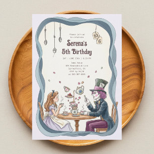 Alice in Wonderland Mad Hatter Tea Verjaardag Kaart