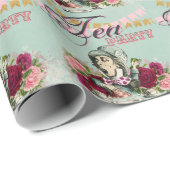 Alice in Wonderland Mad Hatters Tea Party Custom Cadeaupapier (Rol Hoek)