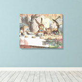 Alice in Wonderland Mad Tea Party Kunst Canvas Afdruk (Insitu (Houten vloer))