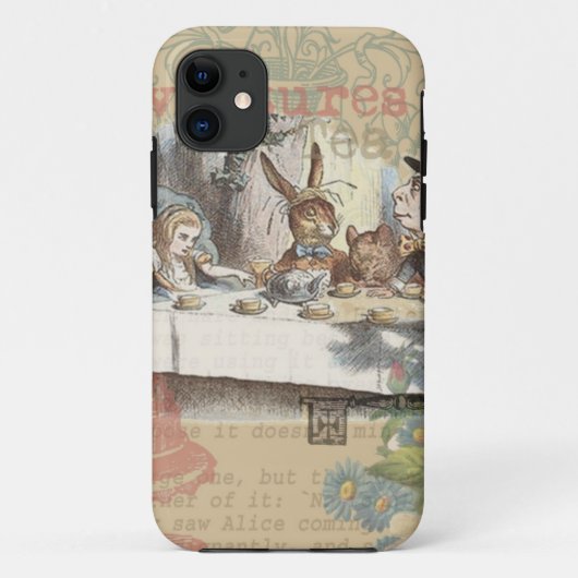 Alice in Wonderland Mad Tea Party Kunst Case-Mate iPhone Case (Achterkant)