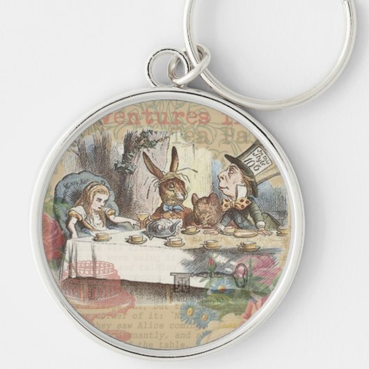 Alice in Wonderland Mad Tea Party Sleutelhanger (Voorkant)