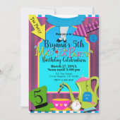 Alice in Wonderland Mad Tea Verjaardagsfeestje Kaart (Voorkant)