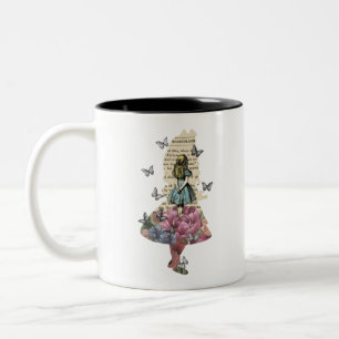 Alice in Wonderland Magische Tuin - Boek Tweekleurige Koffiemok