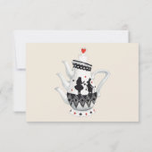 Alice in Wonderland Mariage code qr carte RSVP (Dos)
