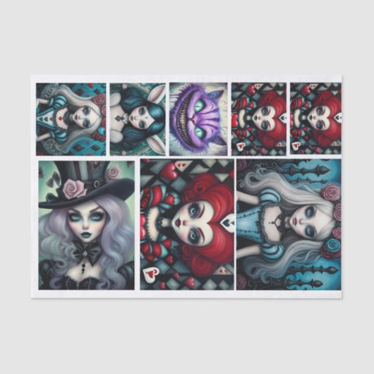 Alice in Wonderland Masterboard | grillig Tissuepapier (Voorkant)