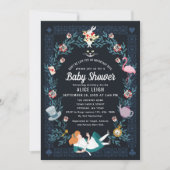 Alice in Wonderland Meisje Baby shower Kaart (Voorkant)