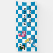 Alice in Wonderland met Cheshire Cat Baby shower Spandoek (Verticaal)