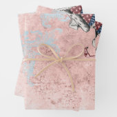 Alice in Wonderland met Duchess Pink Inpakpapier Vel (In situ)