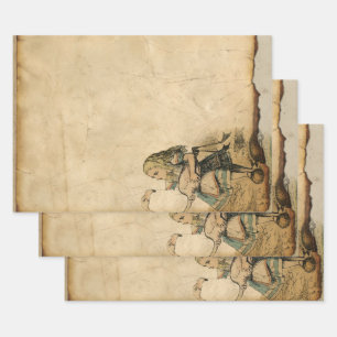 Alice in Wonderland met Flamingo Inpakpapier Vel