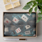 Alice in Wonderland met speelkaarten en theepot Tissuepapier (Geschenk)