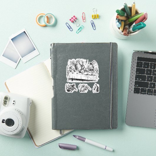 Alice in Wonderland met White Rabbit Sticker (iPad Cover)
